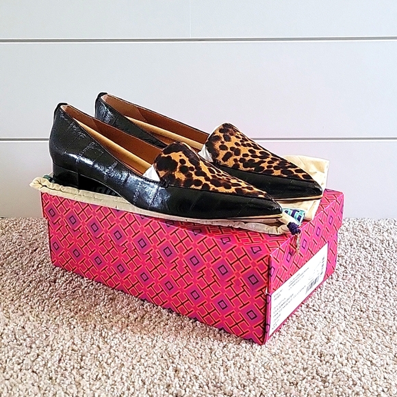 NIB Tory Burch Lila 20mm Eel Leather Loafer size 10.5 - Picture 2 of 13